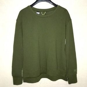 Victoria’s Secret Sport pullover sweatshirt olive green sexy open back XS loose